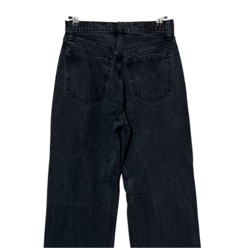 Abercrombie & Fitch The Loose High Rise Women's 24 Black Relaxed Wide Denin Jean - Picture 5 of 10